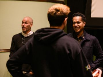 CMO, Fantom Foundation Joseph Epstein and Writer Robb Chavis Engage with Audience Member 